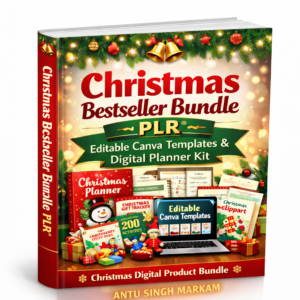 Christmas Bestseller Bundle PLR® – Editable Canva Templates & Digital Planner Kit
