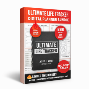 Ultimate Life Tracker Digital Planner Bundle® | 888+ Pages | 100% Resell Rights | Passive Income Planner