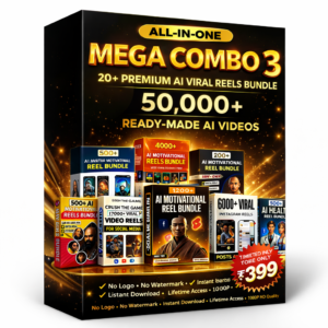 ALL-IN-ONE MEGA COMBO 3® – 20+ Premium AI Viral Reels Mega Bundle
