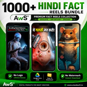 1000+ Hindi Facts Reels Bundle® – Viral Educational & Knowledge Content Pack