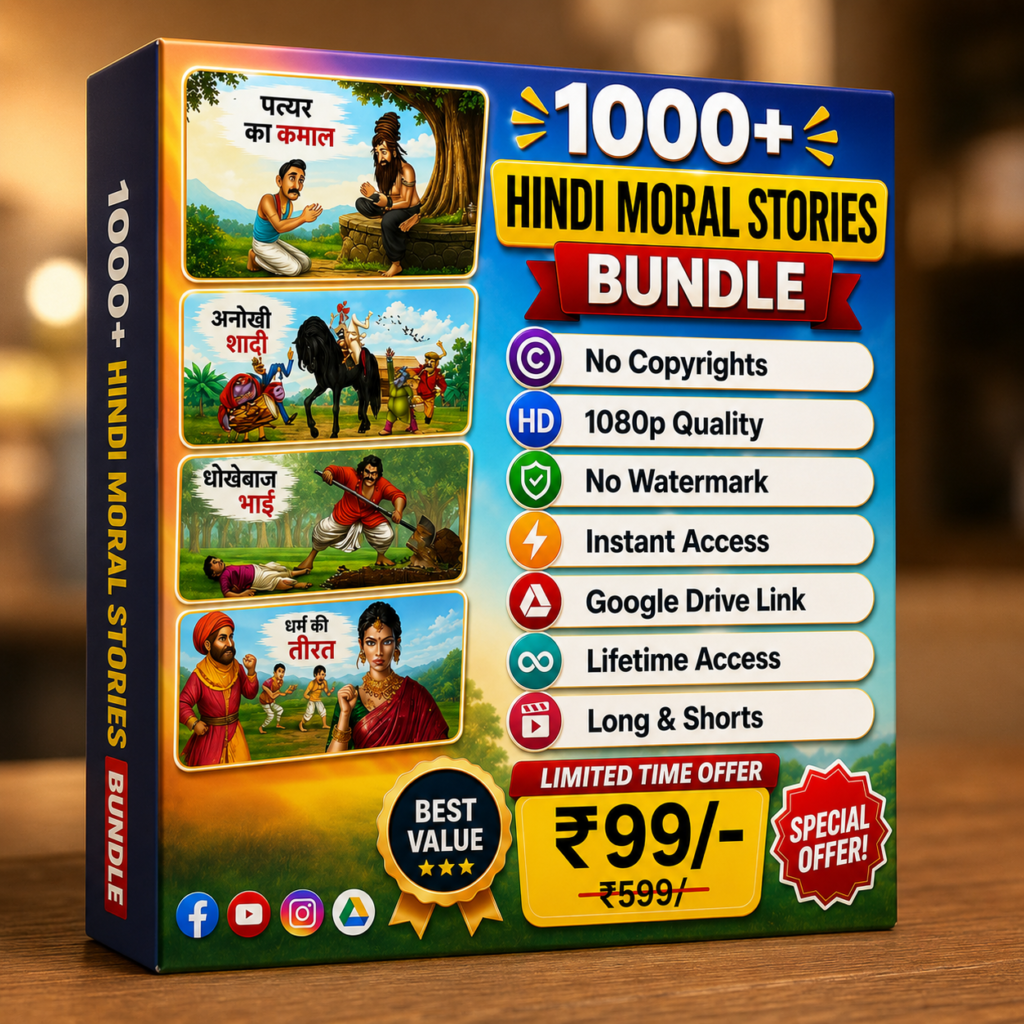 1000+ Hindi Moral Stories Bundle® – Viral Story Videos & Reels Collection