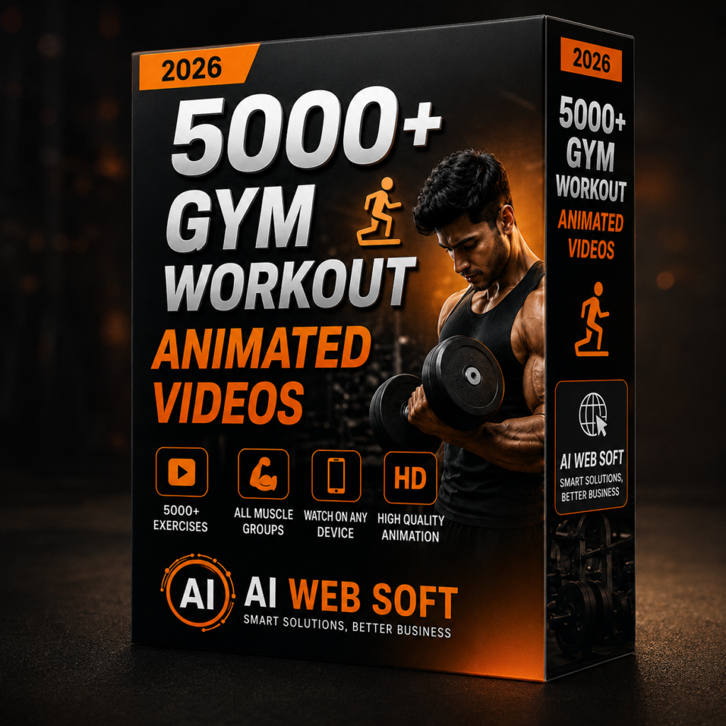 5000+ Gym Workout Animated Videos Bundle® 2026 – Professional Exercise Animation Library