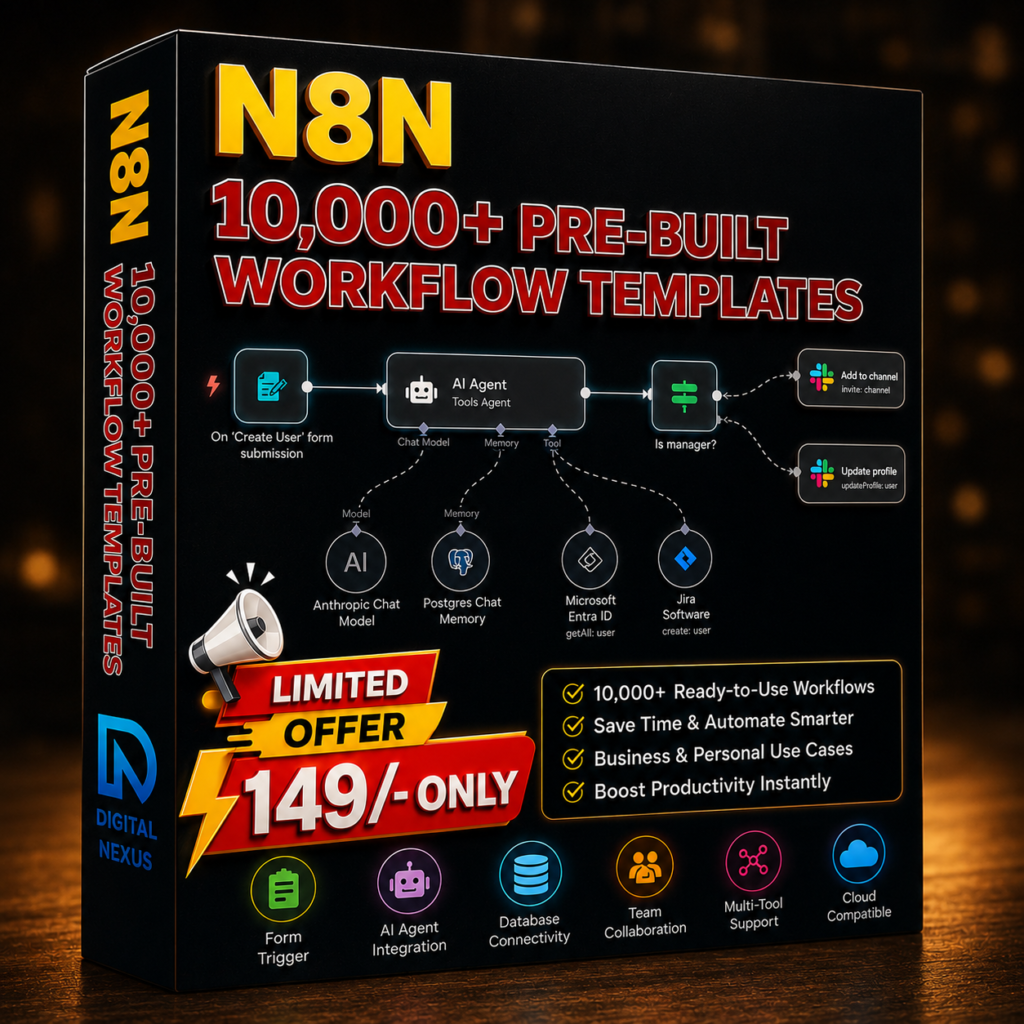 N8N 10,000+ Pre-Built Workflow Templates Bundle® – Ultimate Automation Pack 2026