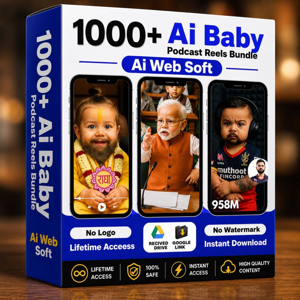 1000+ AI Baby Podcast Reels Bundle® – Viral Faceless Short Video Collection