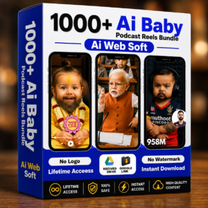 1000+ AI Baby Podcast Reels Bundle® – Viral Faceless Short Video Collection