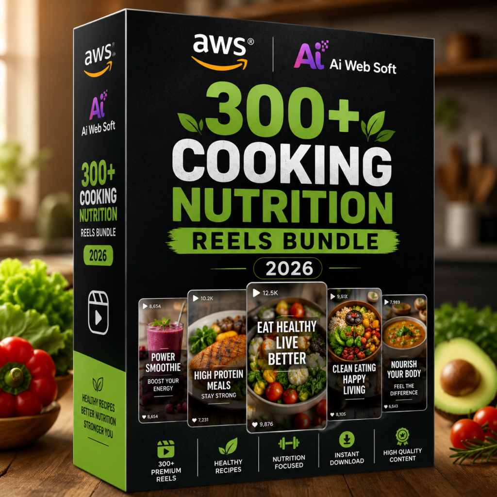 300+ Cooking Nutrition Reels Bundle 2026®