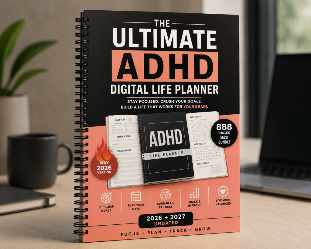 Ultimate ADHD Digital Life Planner® – Focus, Plan, Track & Grow