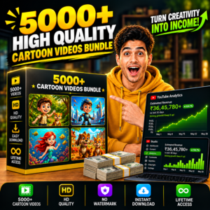 5000+ High-Quality Cartoon Videos Bundle®